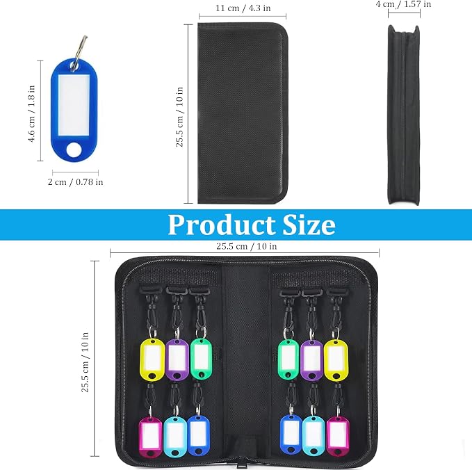 Portable Zippered Key Organizer, Waterproof Fireproof Key Case - Image 6
