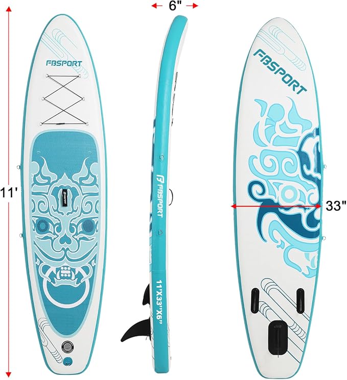 FBSPORT 11' Premium Stand Up Paddle Board, Yoga Board - Image 2