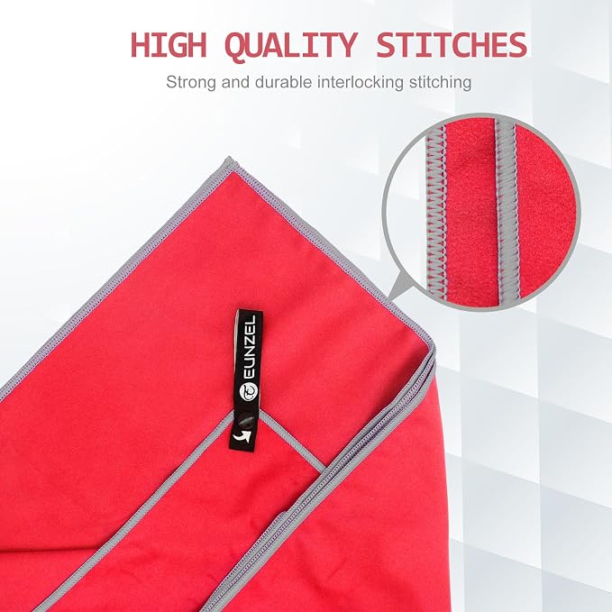 Eunzel Quick Dry Camping Towel, Microfiber Travel Towel 3 Size at 1 Pack - Image 3