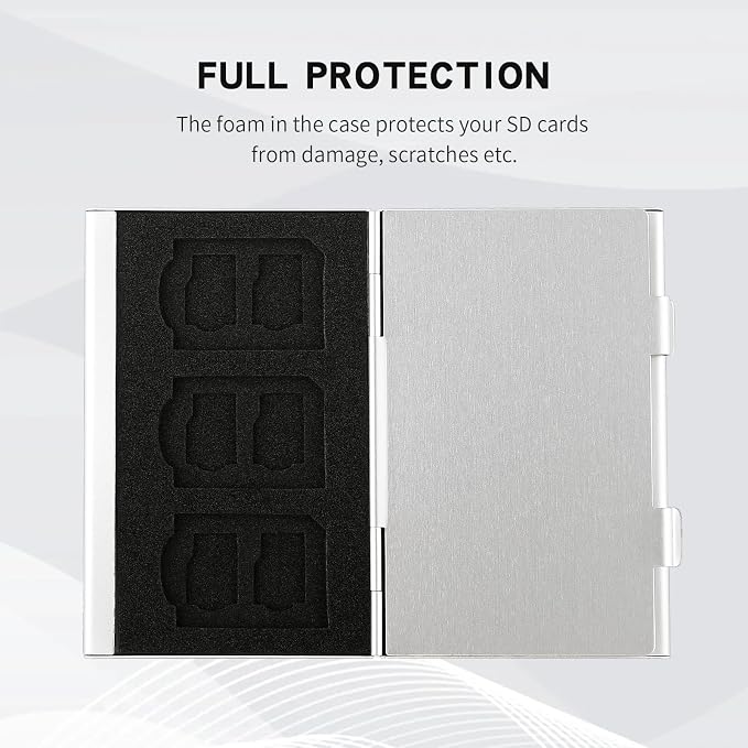Aluminum SD Card Case, 18Slots Ultrathin SD Card Holder, Memory Card Storage - Image 4