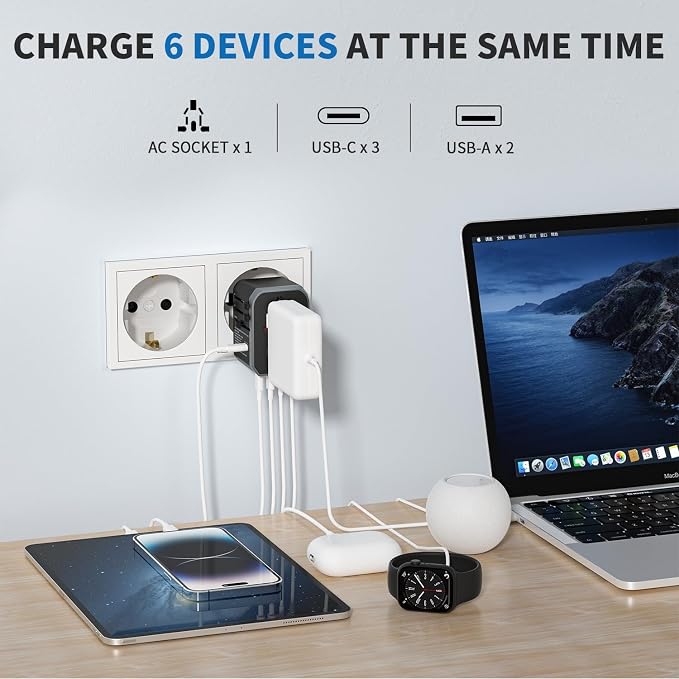 EPICKA Universal Travel Adapter, International Power Adapter - Image 3