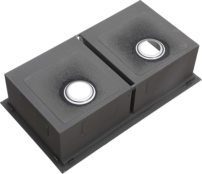 COMLLEN 33 Inch Double Bowl Undermount Kitchen Sink, 33x19 Inch Workstation 16 - Image 8