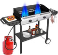 Bestfire 2 Burner Propane Stove Outdoor Camping Gas Stoves 150, 000 BTU Auto by GrillsOutdoorCooking