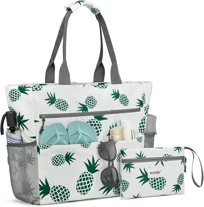 G4Free Beach Bag, Waterproof Sandproof Beach Tote Bag, Large Capacity Foldable by G4Free