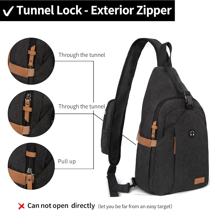 Sling Bag for Men, Crossbody Bag Men Anti Theft Crossbody Bag - Image 2