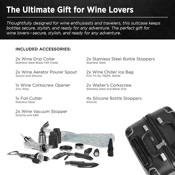 FlyWithWine® by VinGardeValise 12-Bottle Hard Shell Wine Suitcase - Image 6