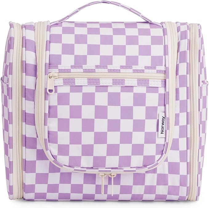 Narwey Checked Hanging Travel Toiletry Bag by Narwey
