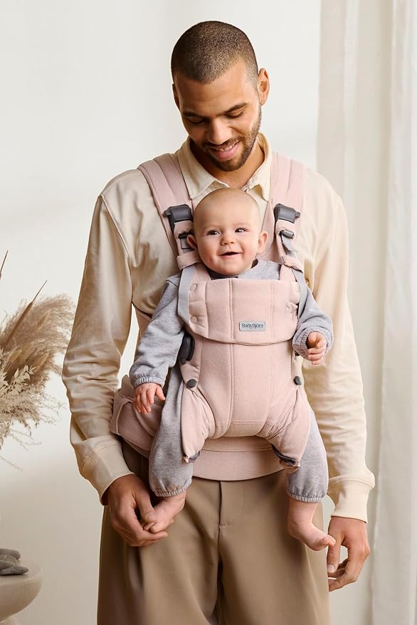 BabyBjörn Baby Carrier Harmony, Light Pink, Woven Mélange | 3-in-1 Ergonomic - Image 4