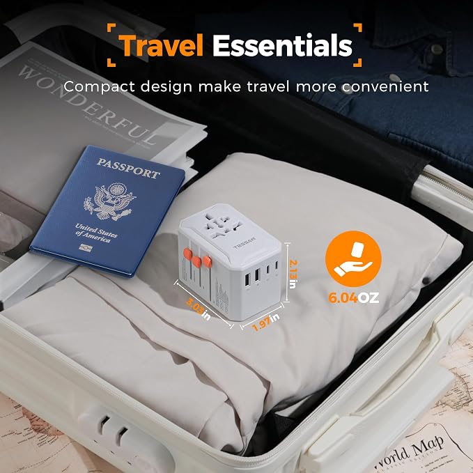 TESSAN Universal Travel Adapter, International Power Adapter - Image 7