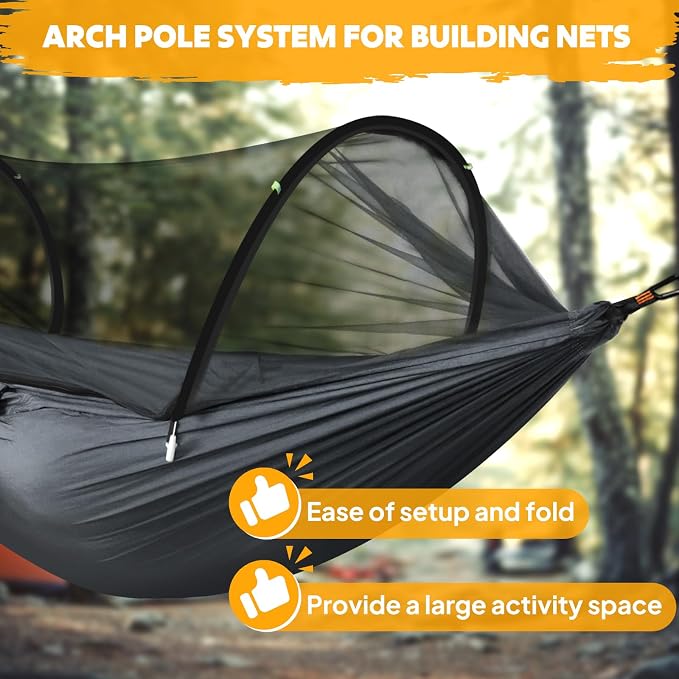 Chihee Ultra-Light Travel Camping Hammock Pop-up Net Hammock 660lbs Load - Image 6