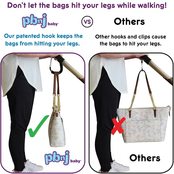 Stroller Hooks for Hanging Diaper Bags - Image 2