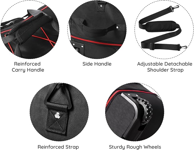 110L/140L Expandable Soft-Sided Foldable Duffle Bag - Image 6