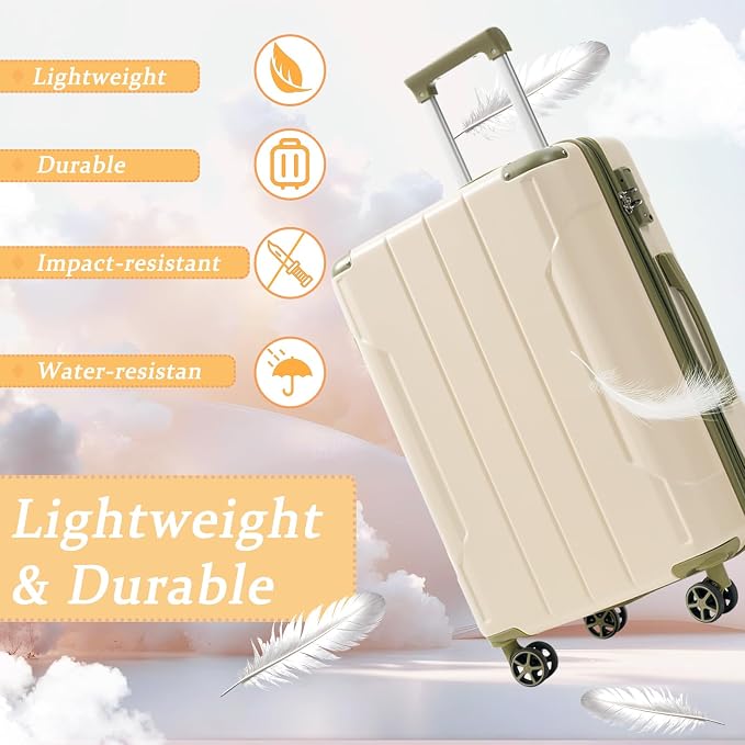 Merax 24 Inch Expandable Checked Luggage, Hardshell ABS Medium Suitcase - Image 5