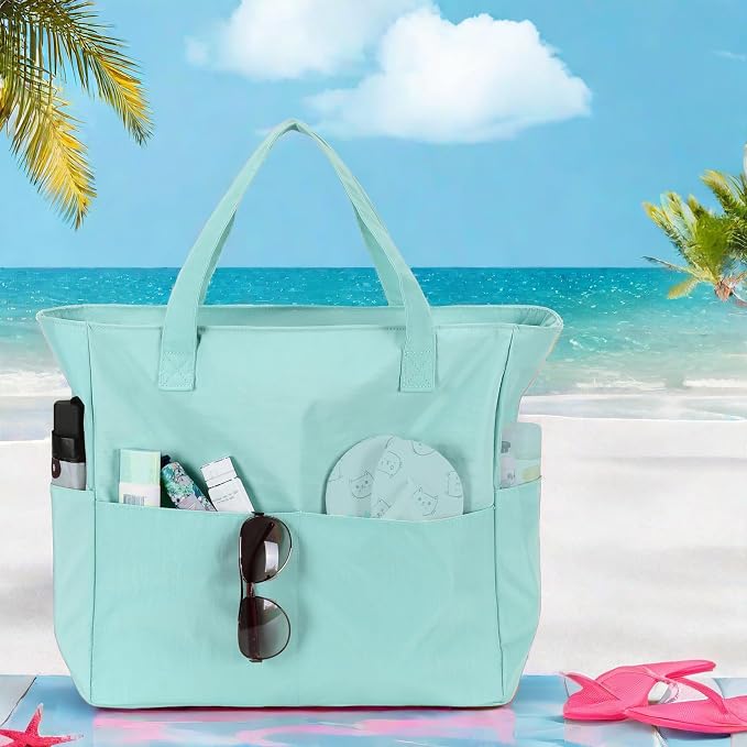 LEDAOU Beach Bag Waterproof Sandproof Women Tote Bag Pool Bag - Image 8