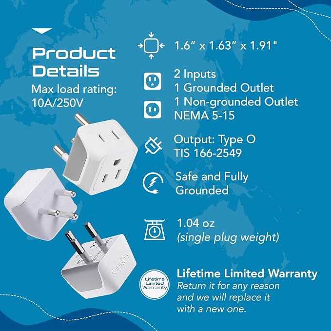 Ceptics Thailand Travel Adapter - Image 5