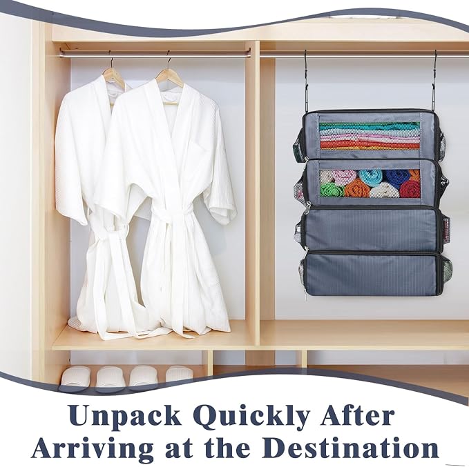 Hanging Travel Organizer, Carry-On Luggage Suitcase Organizer, Portable Travel - Image 6