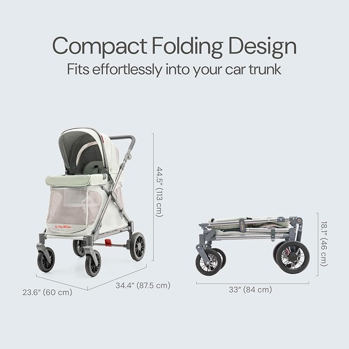 Familidoo Q1 Multi-Use Kids Wagon Stroller – Foldable, Lightweight & All-Terrain - Image 6