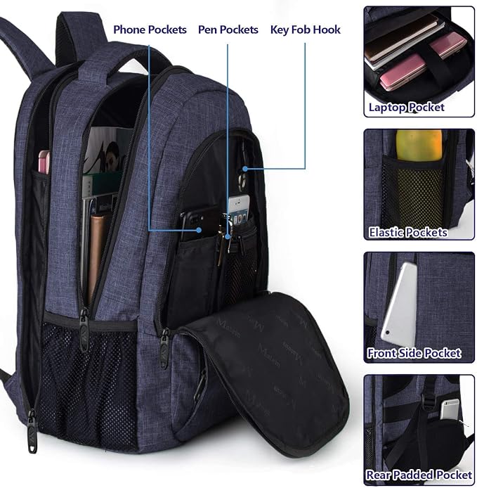 MATEIN Large College Backpack, Sturdy Computer Backpack - Image 6