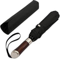 Balios Travel Umbrella Luxurious Golden Hardwood Handle Auto Open & Close by Balios