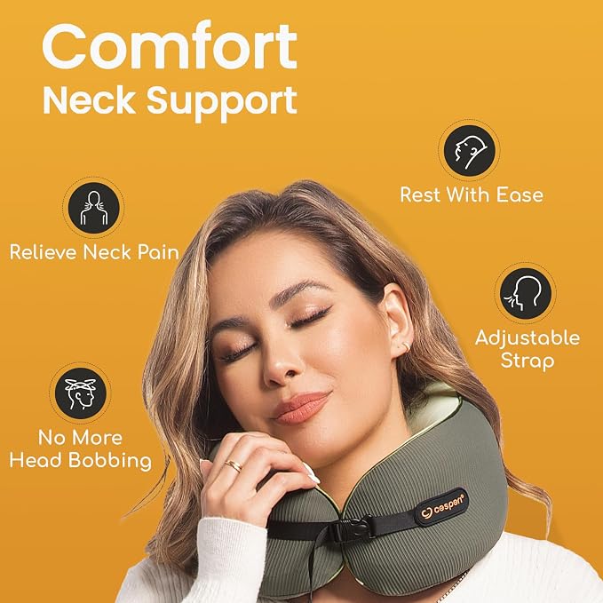 Cesperi® Travel Neck Pillow for Airplanes, Ergonomic Design, Airplane Neck - Image 2