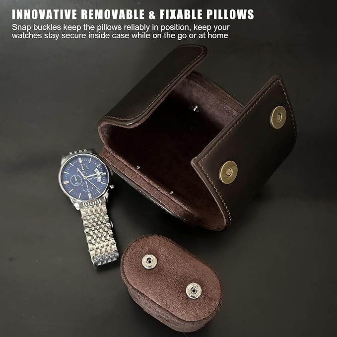 Longjet Watch Roll Travel Case for Men Portable Watches Organizer Box - Image 6