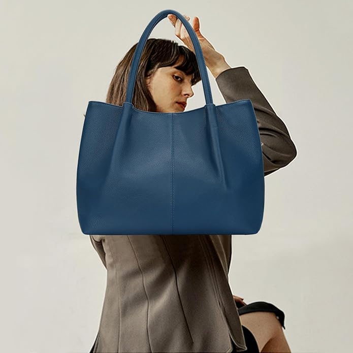 KKXIU Tote Bag for Women Vegan Leather Shoulder Purse Large Capacity Travel Bag - Image 4