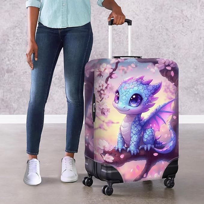 Dragon Suitcase Cover Travel Luggage Protector Washable Elastic Suitcase Covers - Image 4
