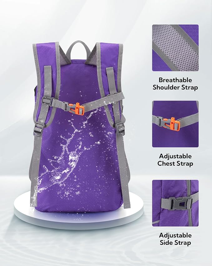 WATERFLY Hiking Foldable Daypack Backpack: 25L Ultra Lightweight Packable - Image 4
