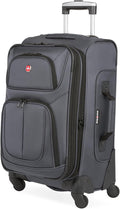 SwissGear Sion Softside Expandable Luggage, Dark Grey, Carry-On 21-Inch by SwissGear