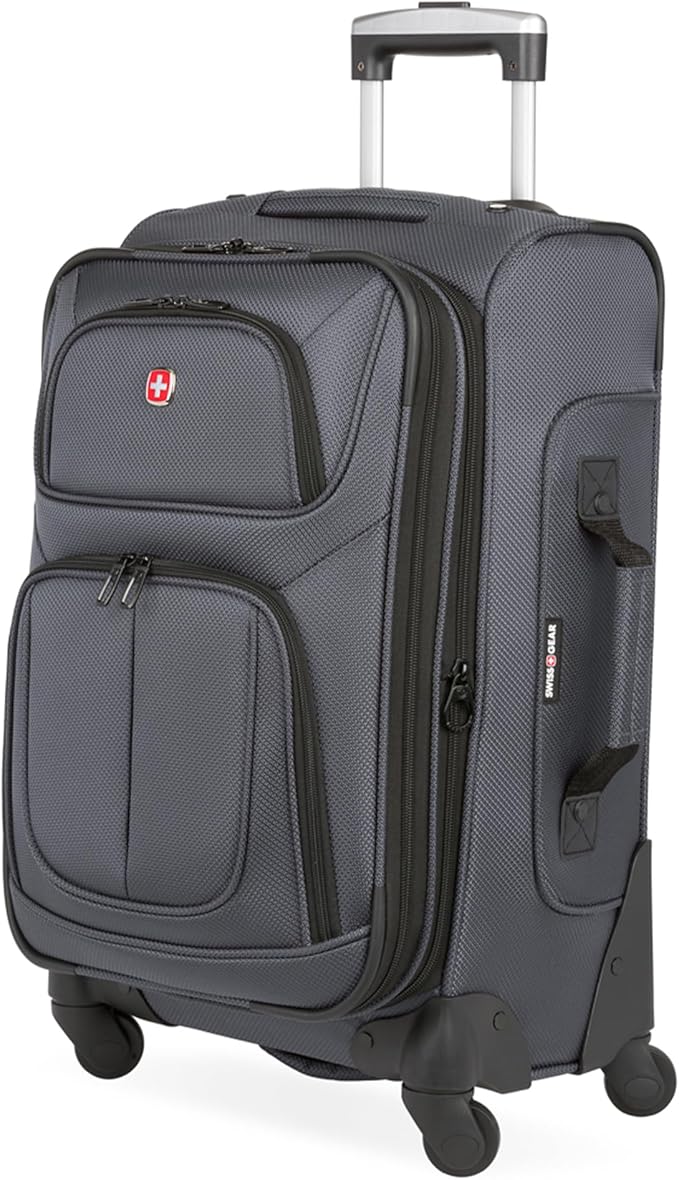 SwissGear Sion Softside Expandable Luggage, Dark Grey, Carry-On 21-Inch by SwissGear