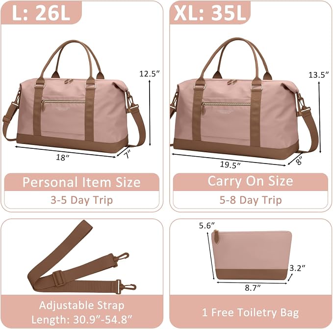 Travel Duffle Bag for Women, Weekender Bags, Hospital Bag for Labor Delivery - Image 2