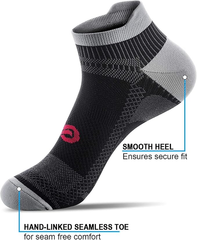 PAPLUS Ankle Compression Sock for Men and Women 2/4/6 Pairs, Low Cut - Image 3