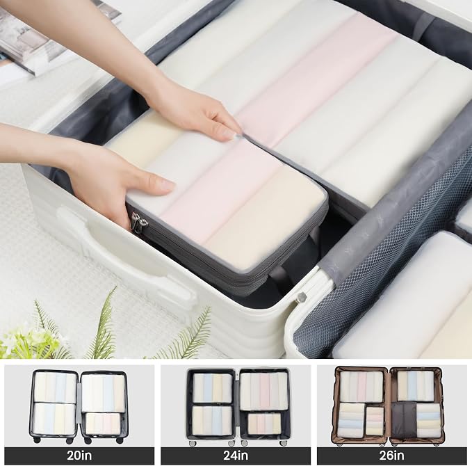 BAGAIL 6 Set Ultralight Compression Packing Cubes Packing Organizer - Image 7