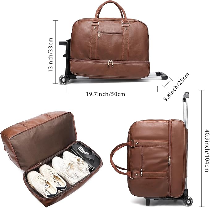 seyfocnia Rolling Duffle with Wheels, Duffle Bag - Image 6