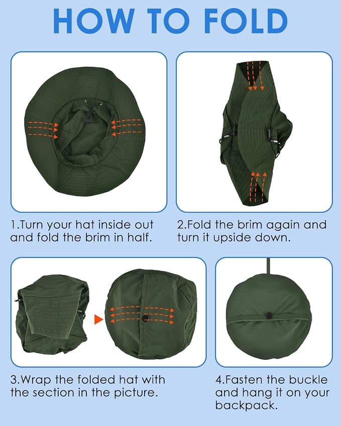 BROTOU Foldable Bucket Hats for Women/Men, UPF 50+ Wide Brim Sun Hat, - Image 7