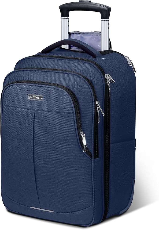 Rolling Backpack for Adults, 17 Inch Waterproof Carry-on Backpack by Lekespring