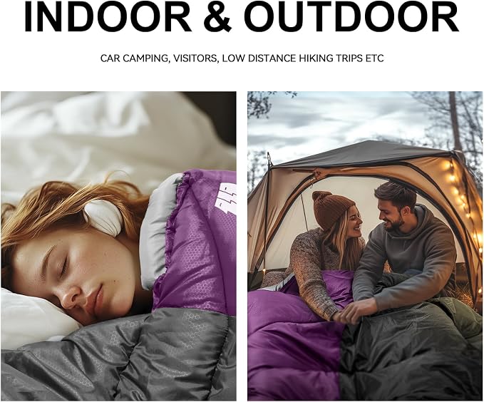 Sleeping Bags for Adults Cold Weather, Waterproof, Lightweight Sleeping Bag for - Image 7