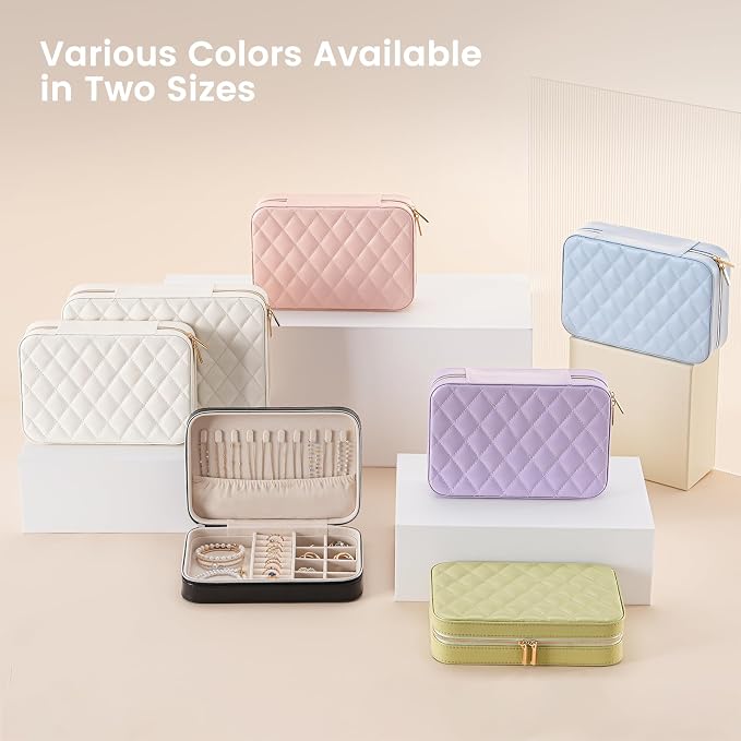 Lolalet Travel Jewelry Case for Women, Travel Jewelry Organizer Box - Image 8