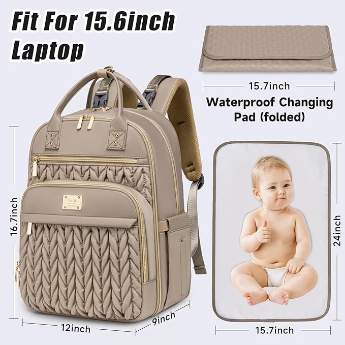 Diaper Bag Backpack, Stylish Baby Diaper Bag, Waterproof Travel Diaper - Image 2