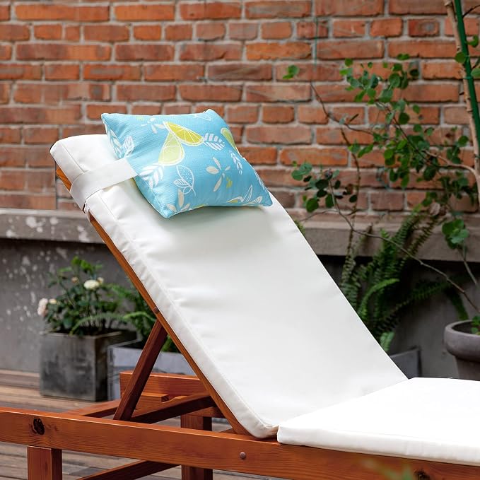 Outdoor Patio Chaise Lounge Small Headrest Waterproof Pillows - Image 2