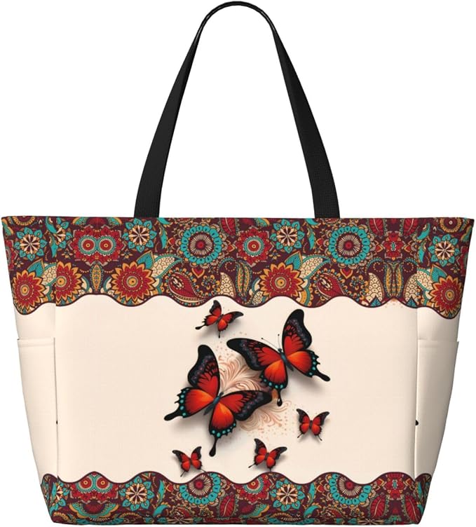 Beach Bag for Women Beach Tote Bag Waterproof Sandproof Large Bags - Image 2