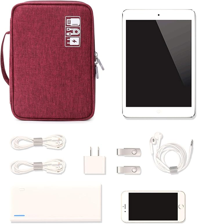 mygreen Travel Cable Organizer Bag, Two-Layer Electronics Accessories Organizer - Image 3