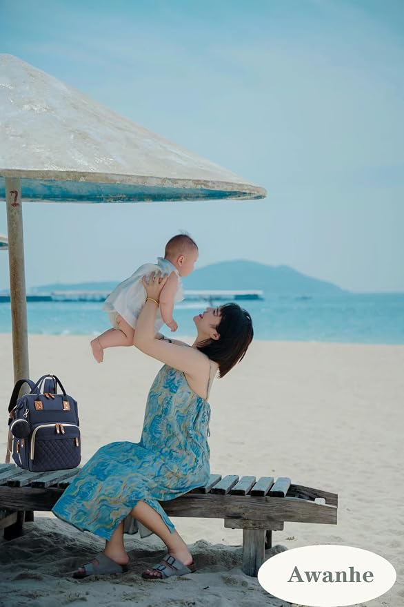 Diaper Bag, Backpack with Changing Station, Waterproof Baby Bag - Image 7