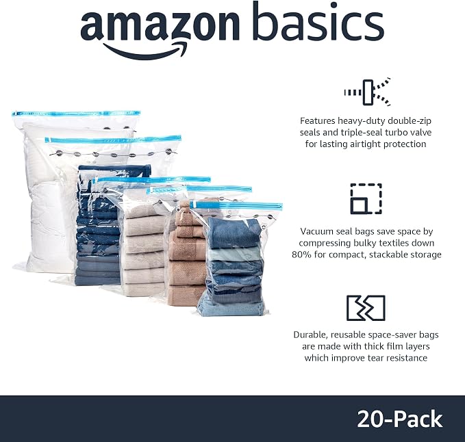 Amazon Basics Vacuum Compression Space Saving Storage Bags - Image 2