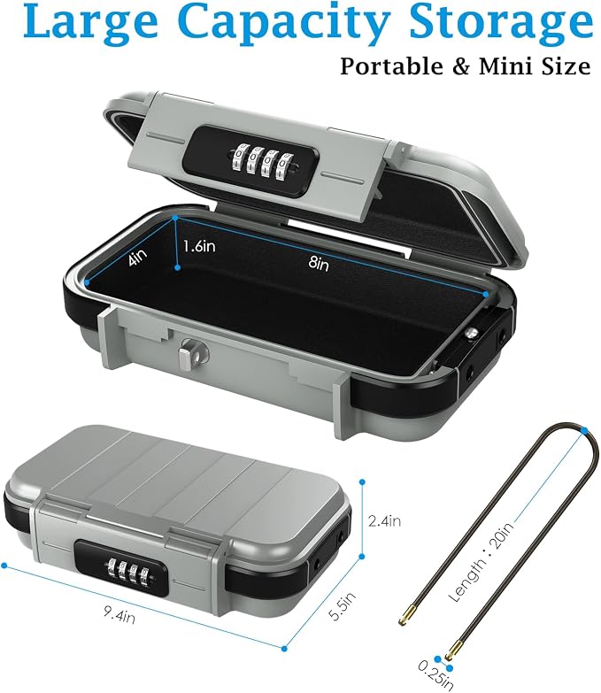 AMIR Portable Safe Box, Combination Security Case LockBox - Image 3