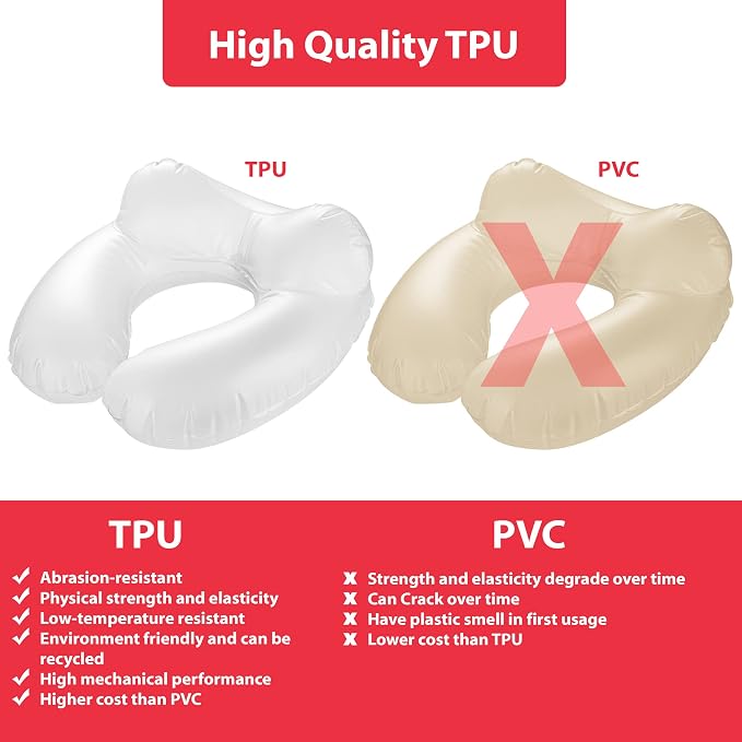 Inflatable Travel Neck Pillow: Extra-Soft, Cushion. - Image 3