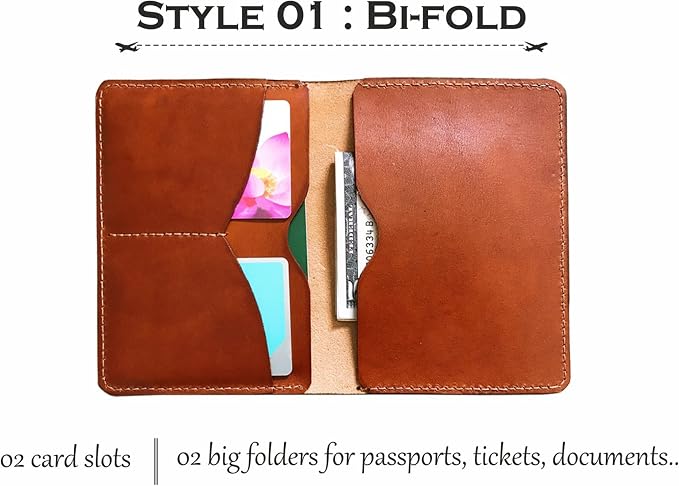 Handmade Leather Passport Wallet - Image 5