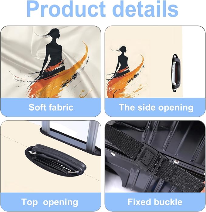 Luggage Cover Washable Suitcase Protector Anti-scratch Suitcase cover Fits - Image 3