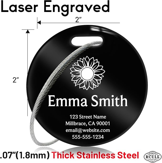 Customized Stainless Steel Luggage Tags: Personalize Your Suitcases, and Bags - Image 4