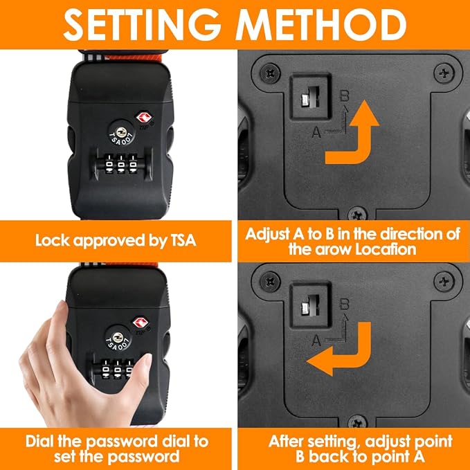 Adjustable Travel Luggage Strap Suitcase Belt Travel Bag Accessories 1.96 in W - Image 7